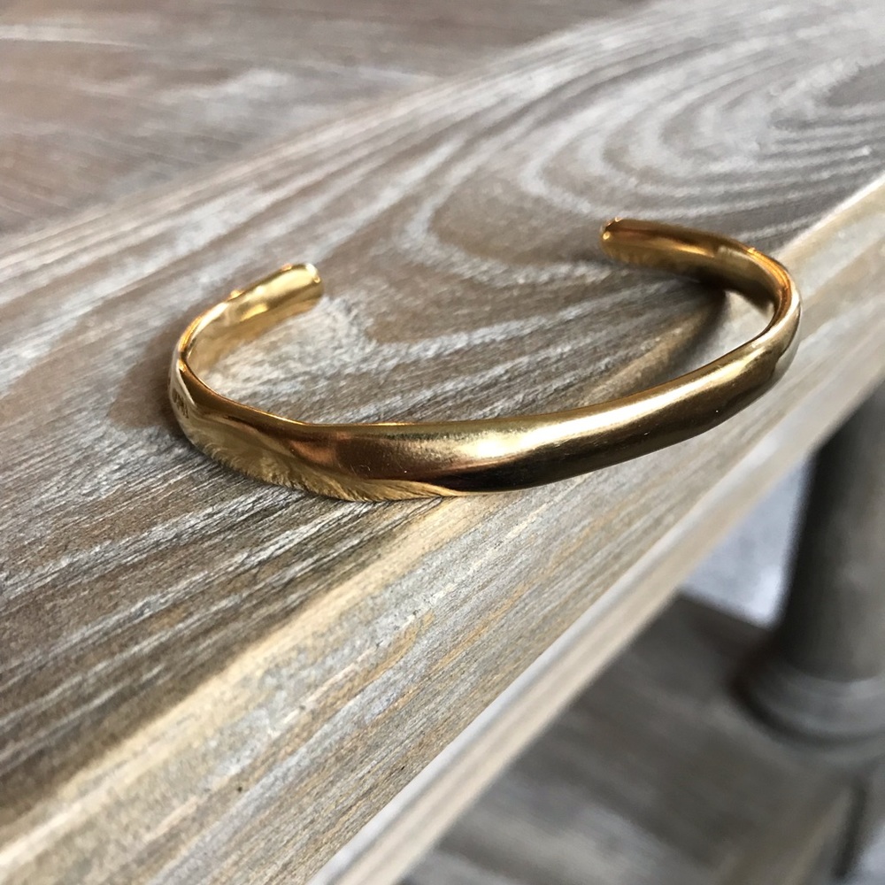UNO De 50 Gold Plated Cuff Bracelet. Never Worn.